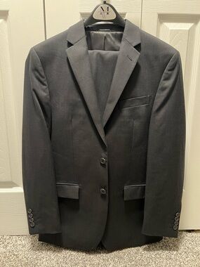 Egara Men's Black Two-Button Suit & Matching Pants Slim Fit